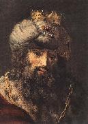 REMBRANDT Harmenszoon van Rijn David and Uriah (detail oil